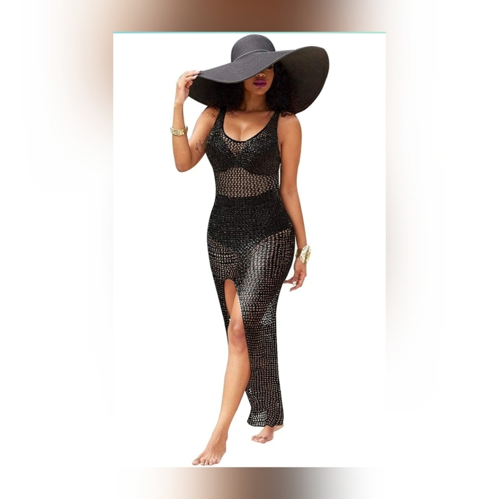 Sexy Fishnet Beach Coverup - Picture 2 of 3